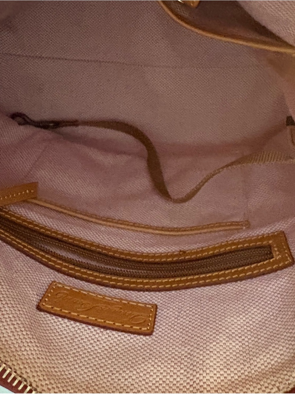 Dooney & Bourke Dillen Burgundy Leather Satchel with Tan Trim - Picture 6 of 10